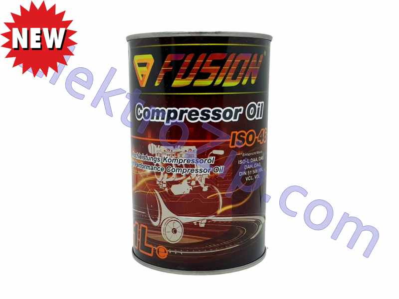 Фото -  Компрессорное минеральное масло Fusion Compressor Oil ISO VG 46 1L (метал. банк.) Классификация ISO-L DAA, DAB, DAG , DAH DIN 51 506 VBL, VCL,VDL